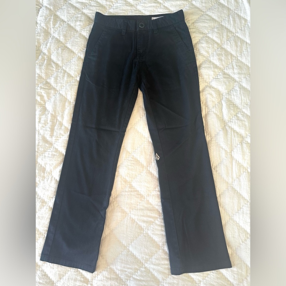 Volcom Frickin Modern Straight Street Pant - Boys/Teens Size 24 (10Y) - Black